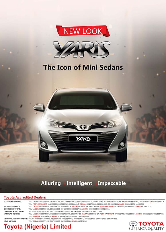 Toyota Yaris Mini Sedan Advertisement